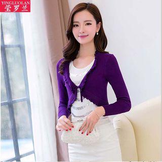 Cropped Short Sleeve Cardigan