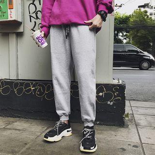 Drawstring Plain Jogger Pants
