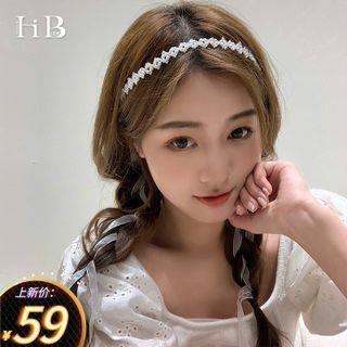 Faux Pearl Headband 1 Pc - Faux Pearl Headband - White - One Size