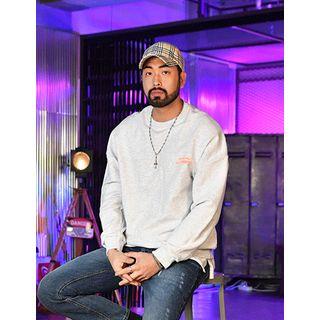 Round-neck Printed Boxy Sweatshirt