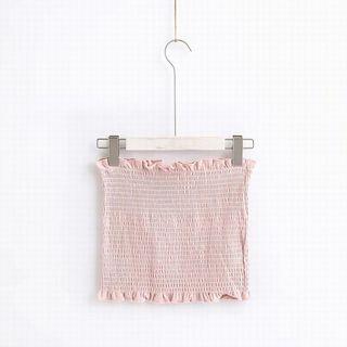 Plain Ruffled Smocked Tube Top