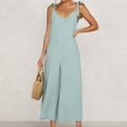 Tie-shoulder Wide Leg Jumpsuit