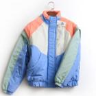 Detachable Sleeve Color Block Padding Jacket