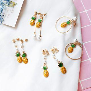 Pineapple Drop Earring / Hoop Earring
