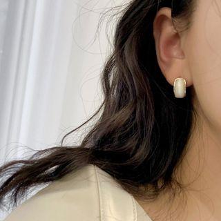 Cat Eye Stone Earring 1 Pair - As Shown In Figure - One Size