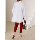 Wide-sleeve Oversized Stripe Shirt