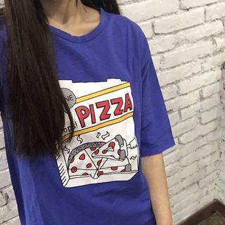 Pizza Print T-shirt Dress