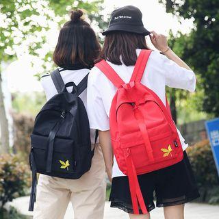 Leaf Embroidered Backpack
