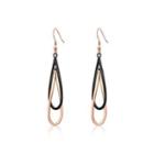 Simple And Fashion Plated Rose Gold Hollow Water Drop-shaped 316l Stainless Steel Earrings Rose Gold - One Size