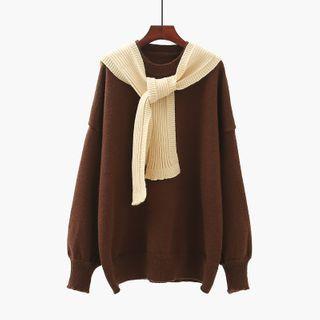 Shawl Applique Sweater