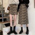 Leopard Print Midi A-line Skirt / Mini A-line Skirt