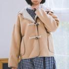 Fleece-lined Cropped Toggle Coat