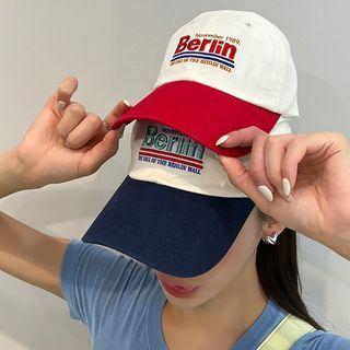 Contrast Embroidered Baseball Cap