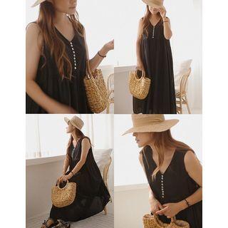 Button-up Long Tank Dress