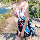 Set Printed Bikini + Skirt