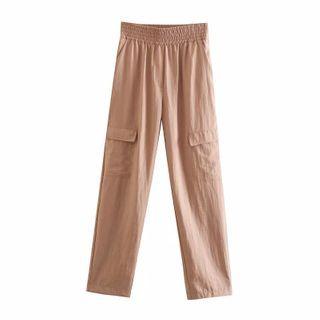 High-waist Straight Leg Cargo Pants