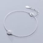 925 Sterling Silver Rhinestone Bracelet S925 Silver - Bracelet - Silver - One Size