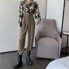Floral Print Shirt / Wide-leg Jumper Pants
