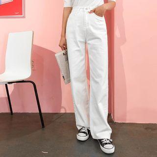 Wide Straight Cotton Pants