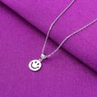 Smiley Face Pendant 1pc - Only Pendant - Silver - One Size