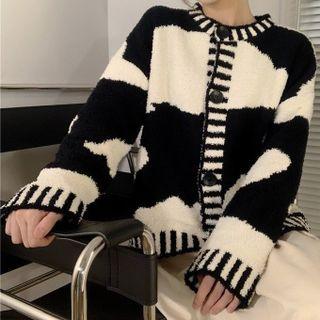 Cow Print Sweater Cow Print - Black & White - One Size