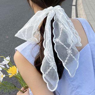Lace Hair Tie 1 Pc - Lace Hair Tie - White - One Size