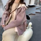 Mock Two-piece Fleece Loose-fit Jacket