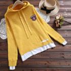 Badged Knit Hoodie