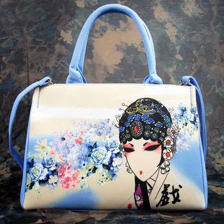 Printed Tote With Shoulder Strap