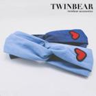 Heart Denim Headband