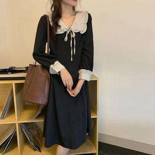 Ruffle Collar A-line Dress