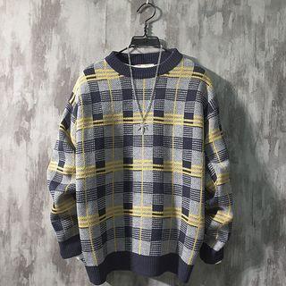 Couple-matching Plaid Sweater