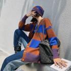 Set: Striped Cardigan + Beanie
