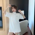 Plain Turtle-neck T-shirt