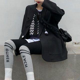 Lettering Paneled Leggings