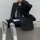 Lettering Paneled Leggings