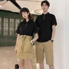 Couple Matching Short-sleeve Polo Shirt / A-line Skirt / Shorts