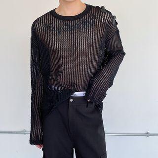 Belted Eyelet T-shirt
