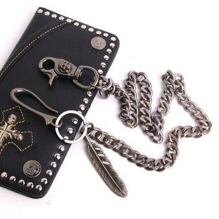Feather Alloy Jeans Chain Silver - One Size