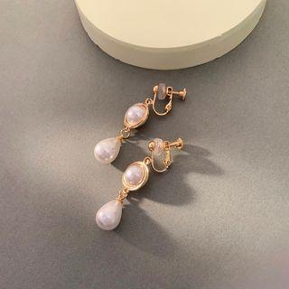 Faux Pearl Clip-on Earring / Clip-on Earring