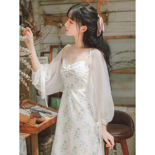 Open-front Chiffon Bolero Jacket
