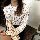 Floral Bell-sleeve Blouse / Floral Long-sleeve Dress