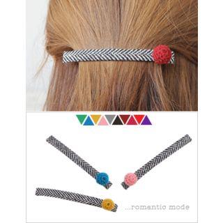 Pompom Patterned Barrette