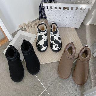 Fluffy-lined Short Snow Boots