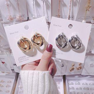 Interlocking Alloy Hoop Earring