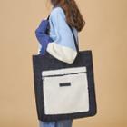 Fleece Panel Canvas Shopper Bag