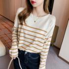 Striped Loose-fit Light Knit Top