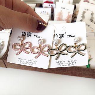 Bow Faux Pearl Earring