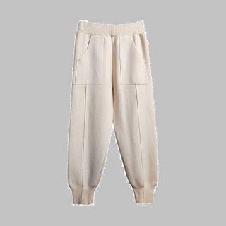 Knit Cuffed Loose-fit Harem Pants
