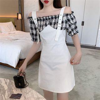 Mock-two-piece Panel Dress